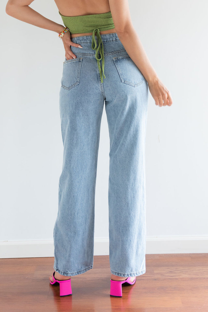 CALIstyle Crossing The Line Denim Jeans In Light Wash