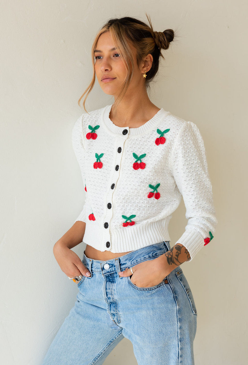 Sweet Cherry Pie Cardigan Sweater