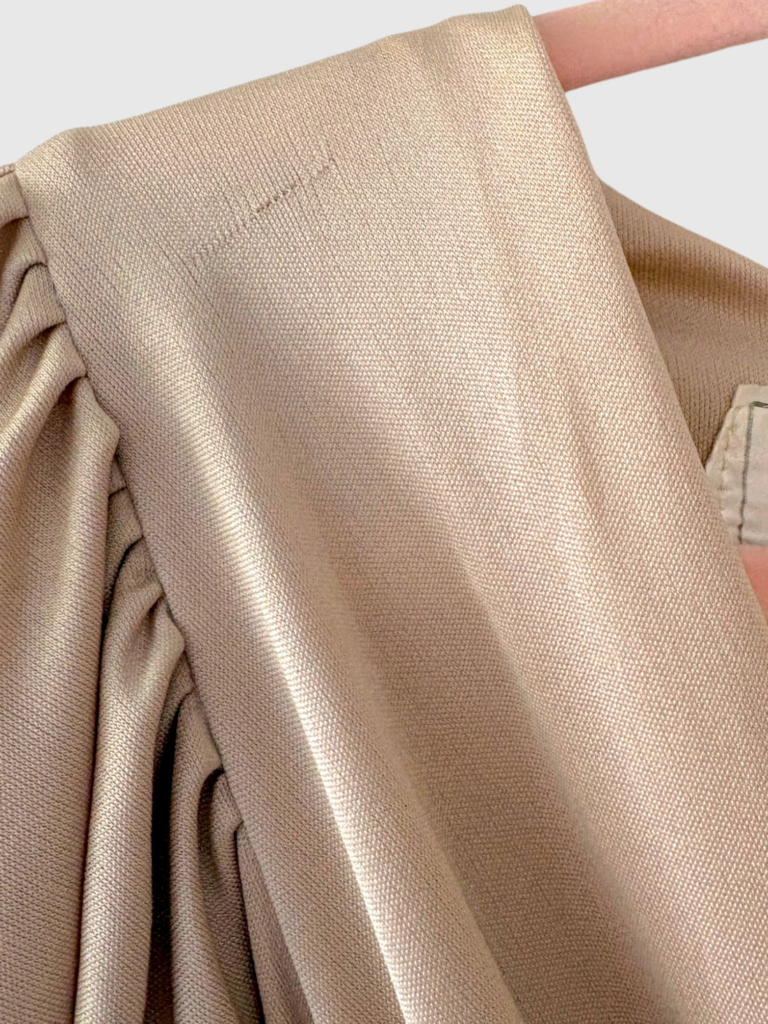 1970s Ossie Clark for Radley Champagne Taupe Maxi Dress