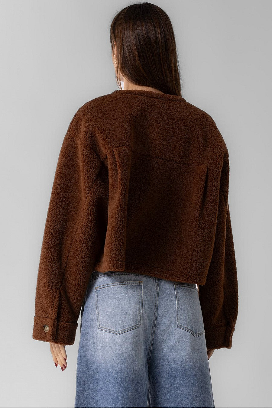 Genai Oversized Boucle Teddy Jacket