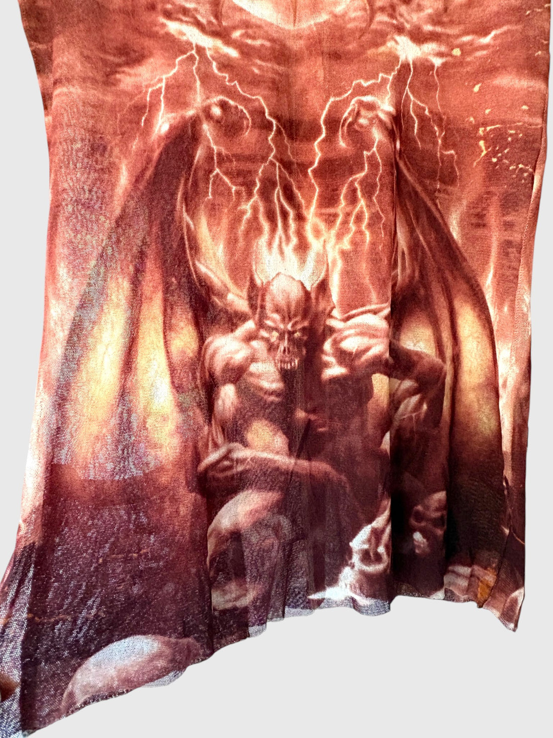 Vintage Jean Paul Gaultier S/S 2001 Demon Print Mesh Cardigan