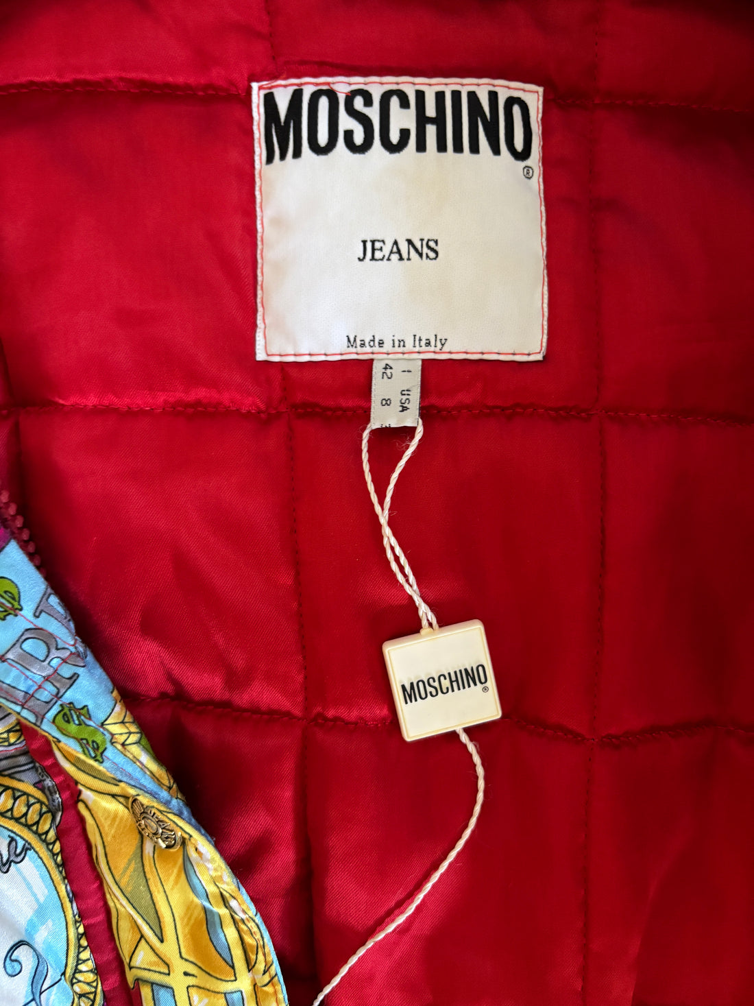 Deadstock Moschino Jeans casino bomber jacket original tag attached