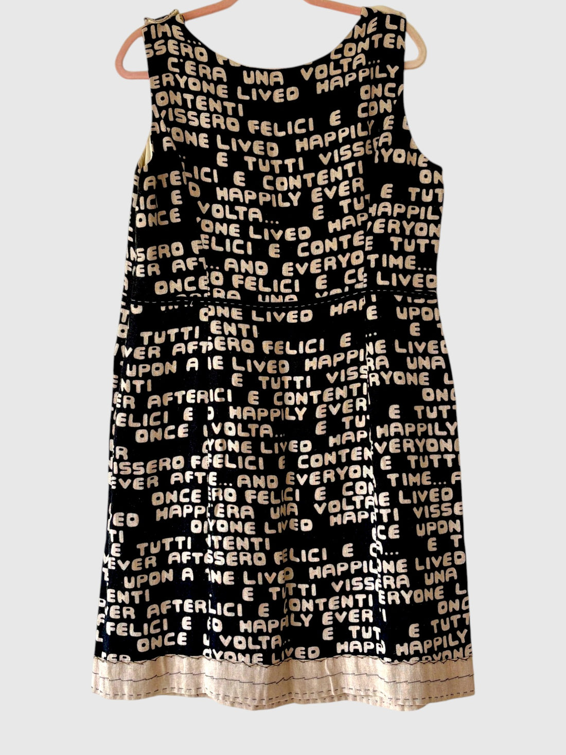 Back view of vintage Moschino Cheap & Chic linen blend dress