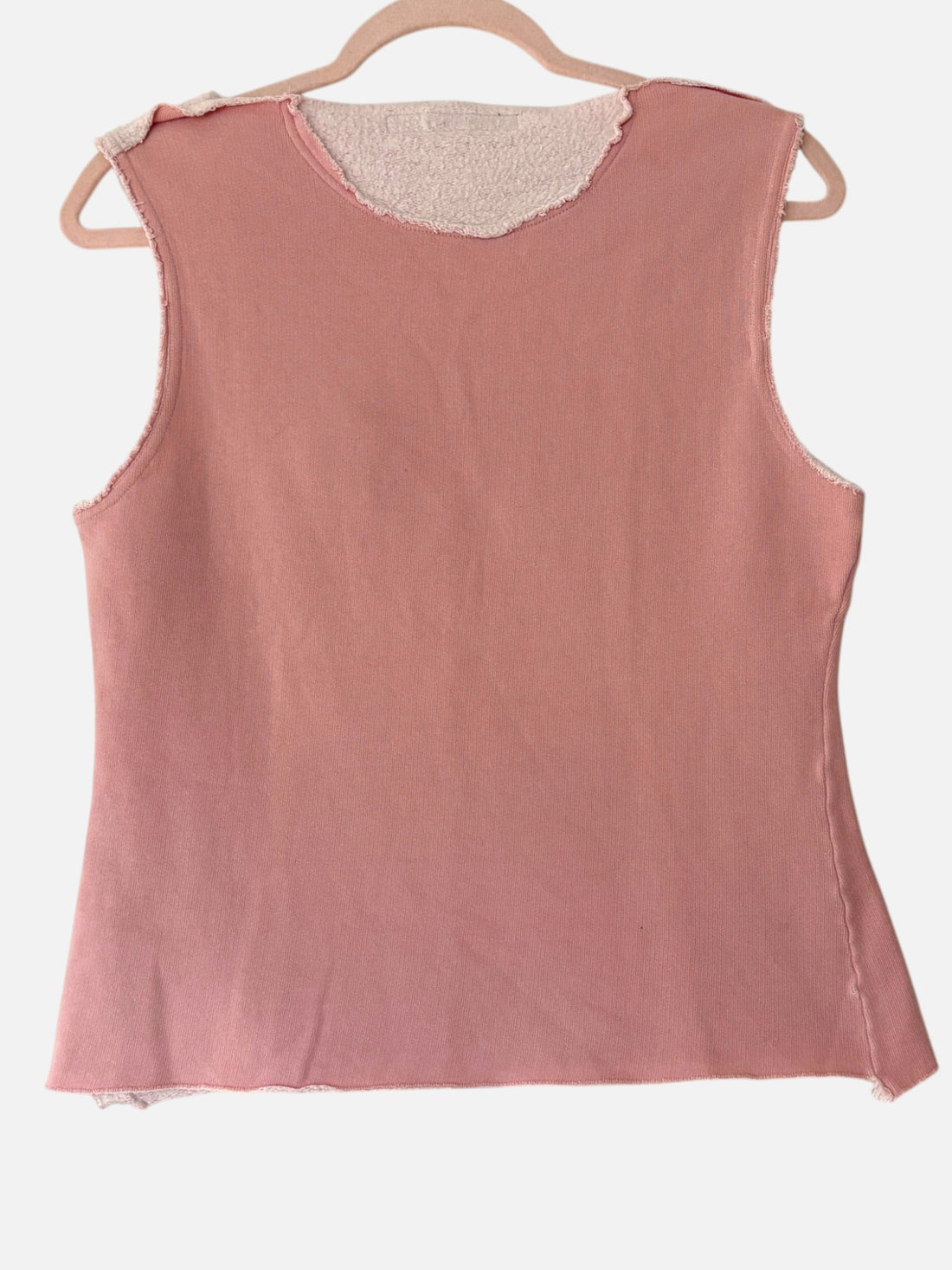 Back view of vintage Y2K Miss Sixty blush pink sleeveless tank