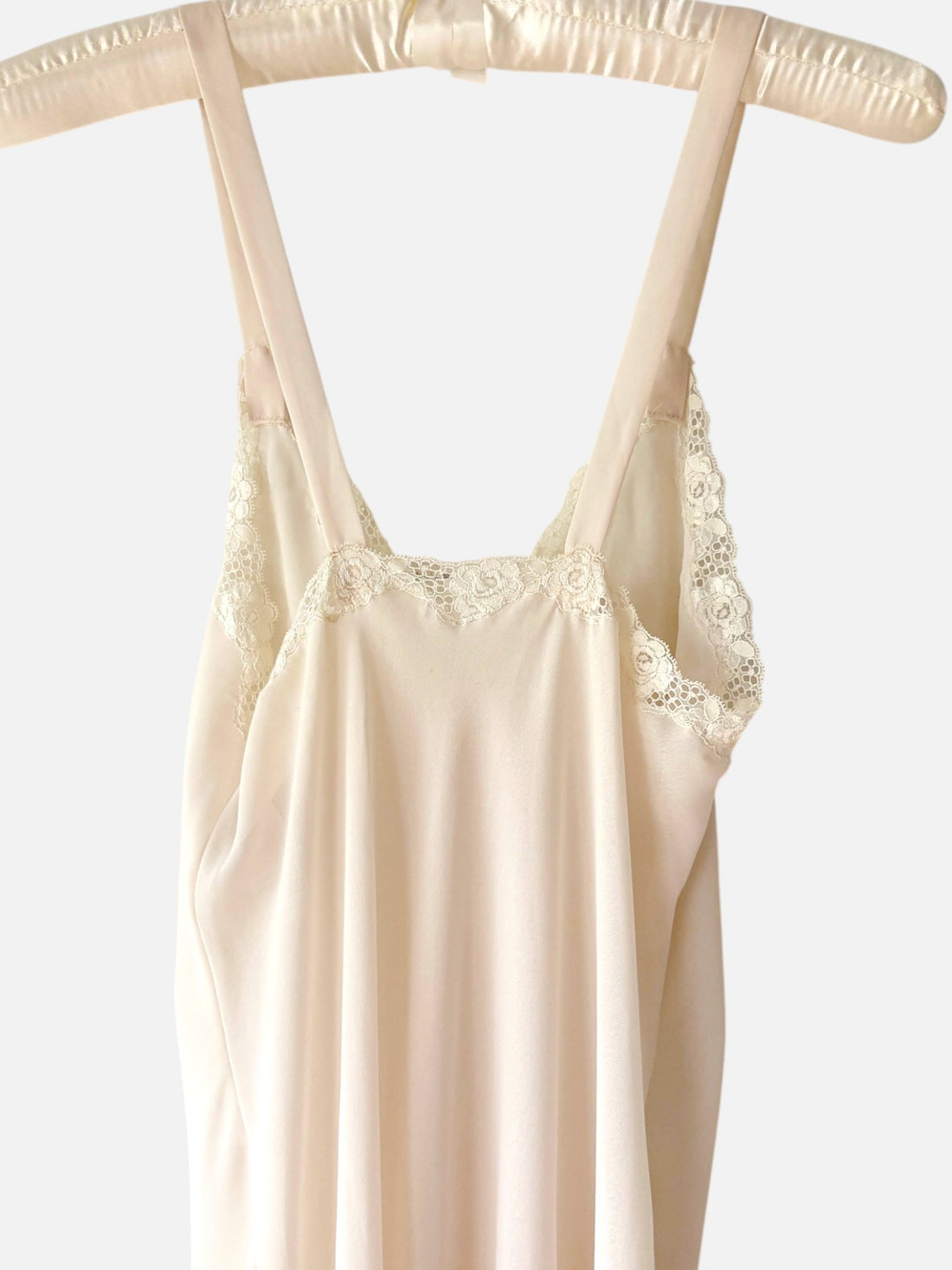 Vintage 1990s Eve Stillman Ivory Lace Slip Dress