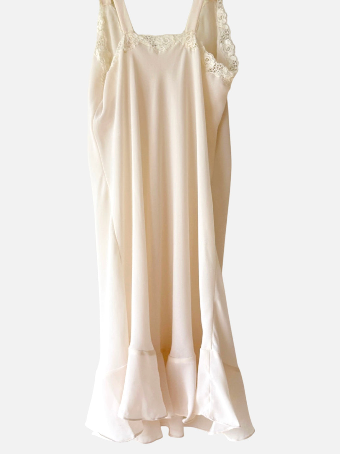 Vintage 1990s Eve Stillman Ivory Lace Slip Dress
