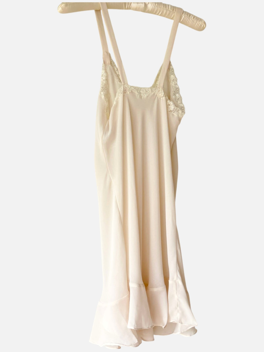 Vintage 1990s Eve Stillman Ivory Lace Slip Dress