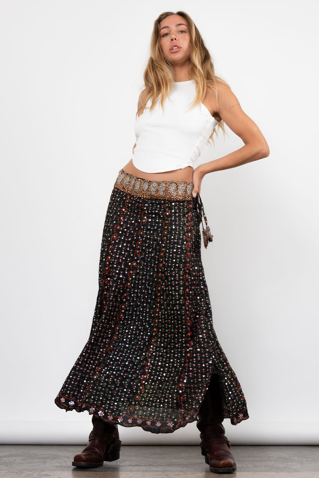 Sequin maxi skirt outlet vintage