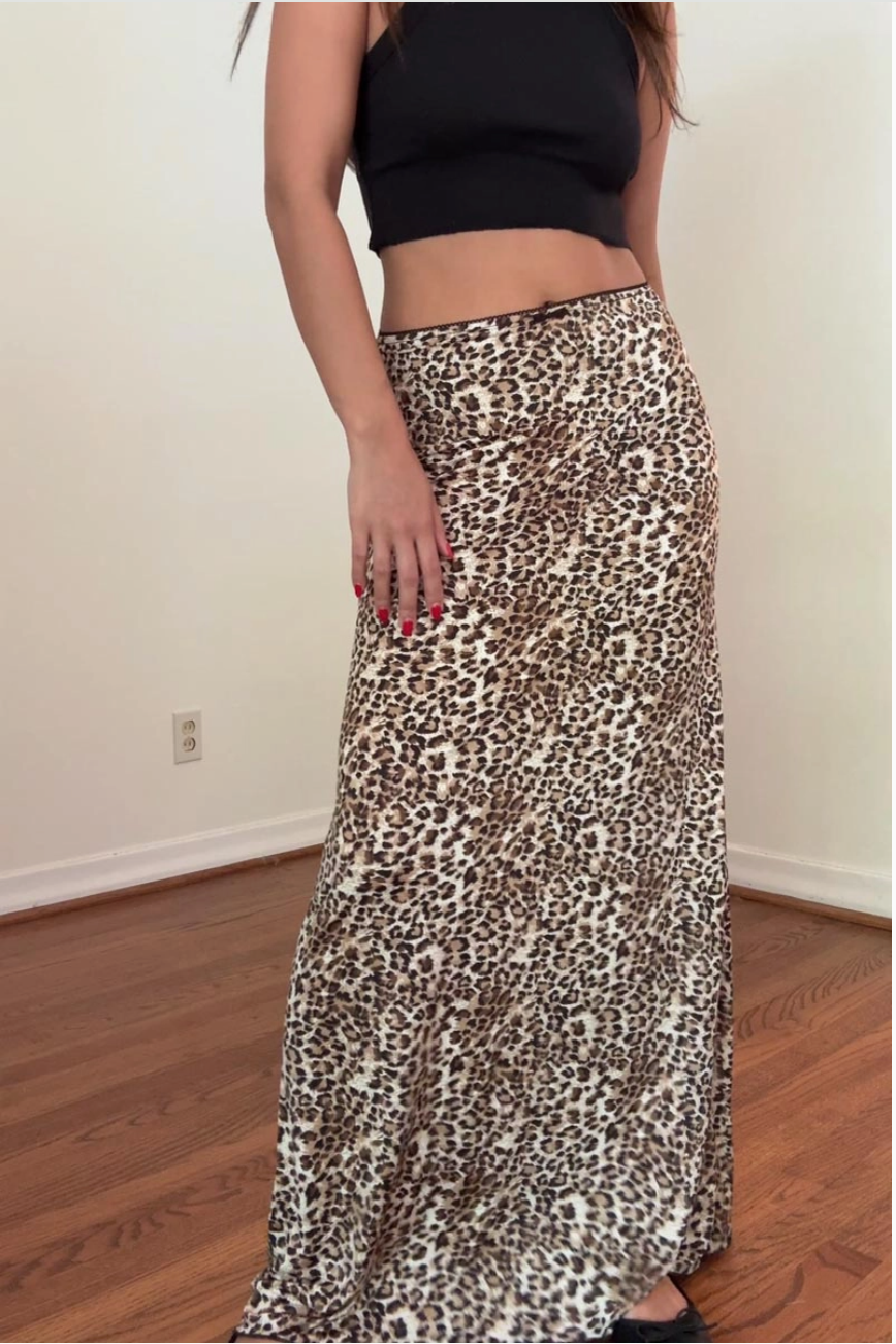 Zendaya Leopard Maxi Skirt