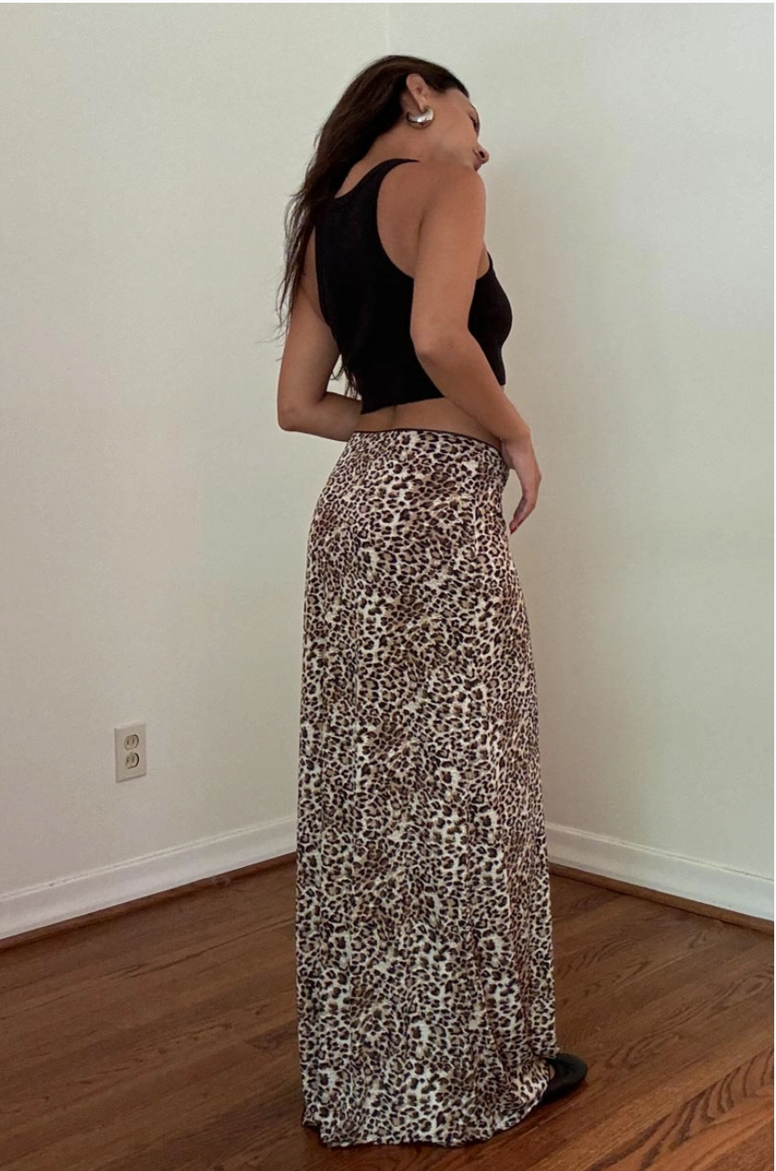 Zendaya Leopard Maxi Skirt