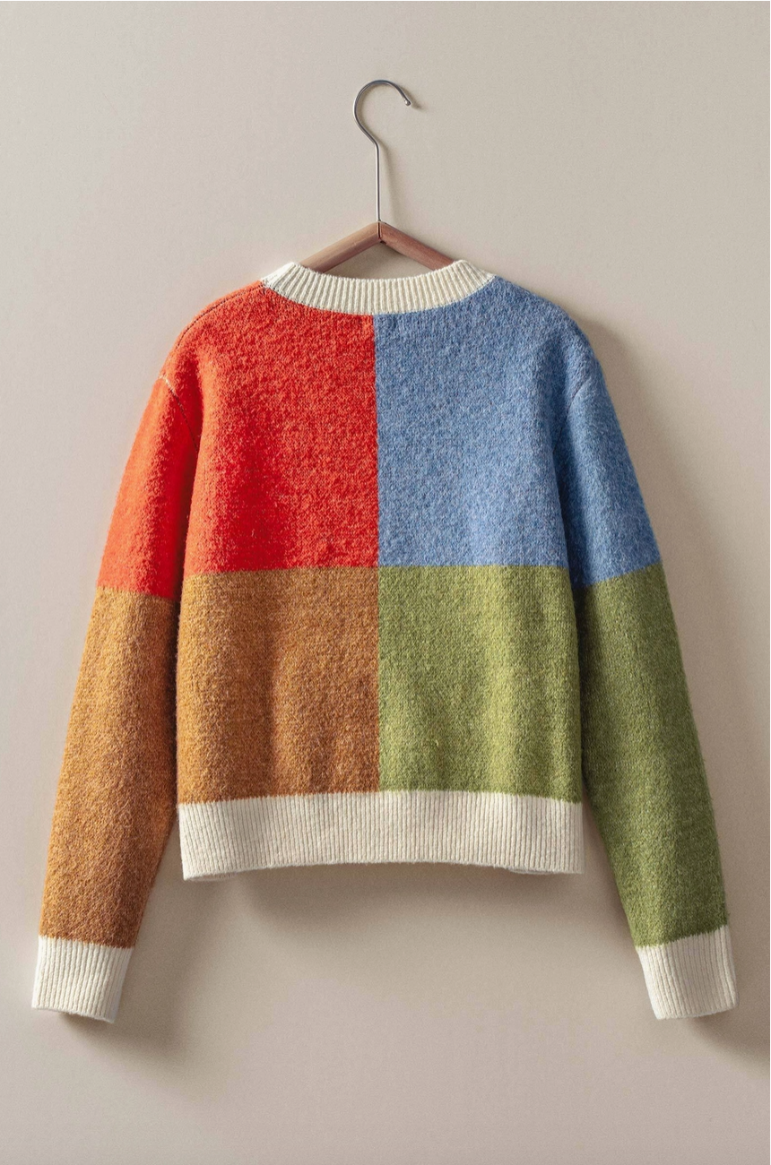 Running in The Wilderness Color Block Sweater