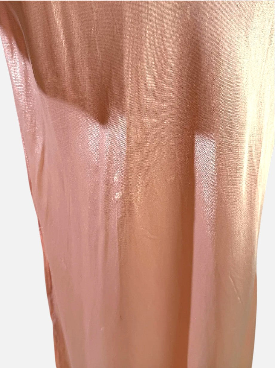 Vintage 1930s Blush Pink Satin Bias Cut Slip Dress