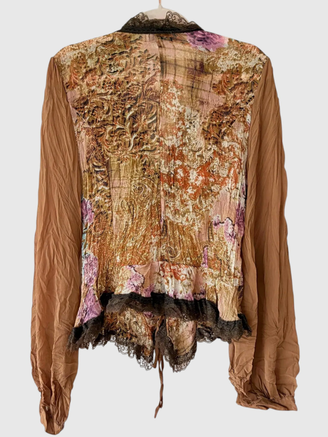 Vintage Y2K Aris. A Patchwork Lace Two-Piece Skirt Set