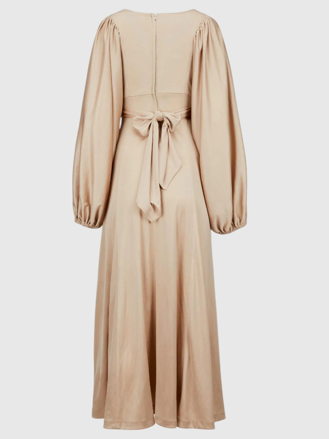 1970s Ossie Clark for Radley Champagne Taupe Maxi Dress