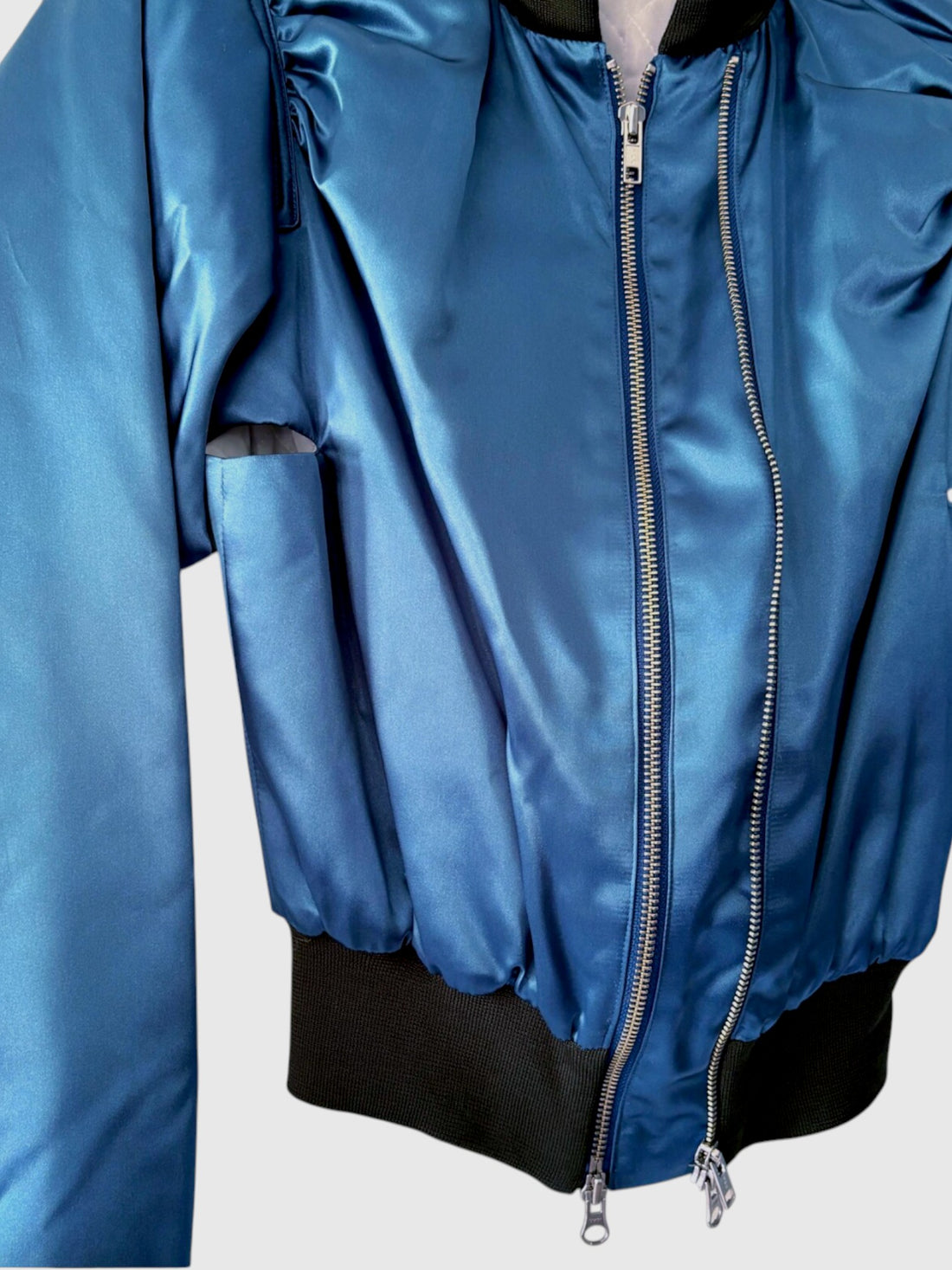Double YKK zipper detail on AW2004 Y’s Yohji Yamamoto jacket