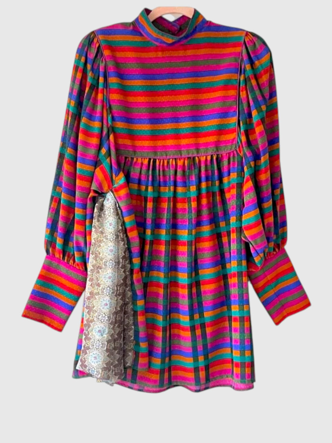 Imitation of Christ studio stripe babydoll dress front view
