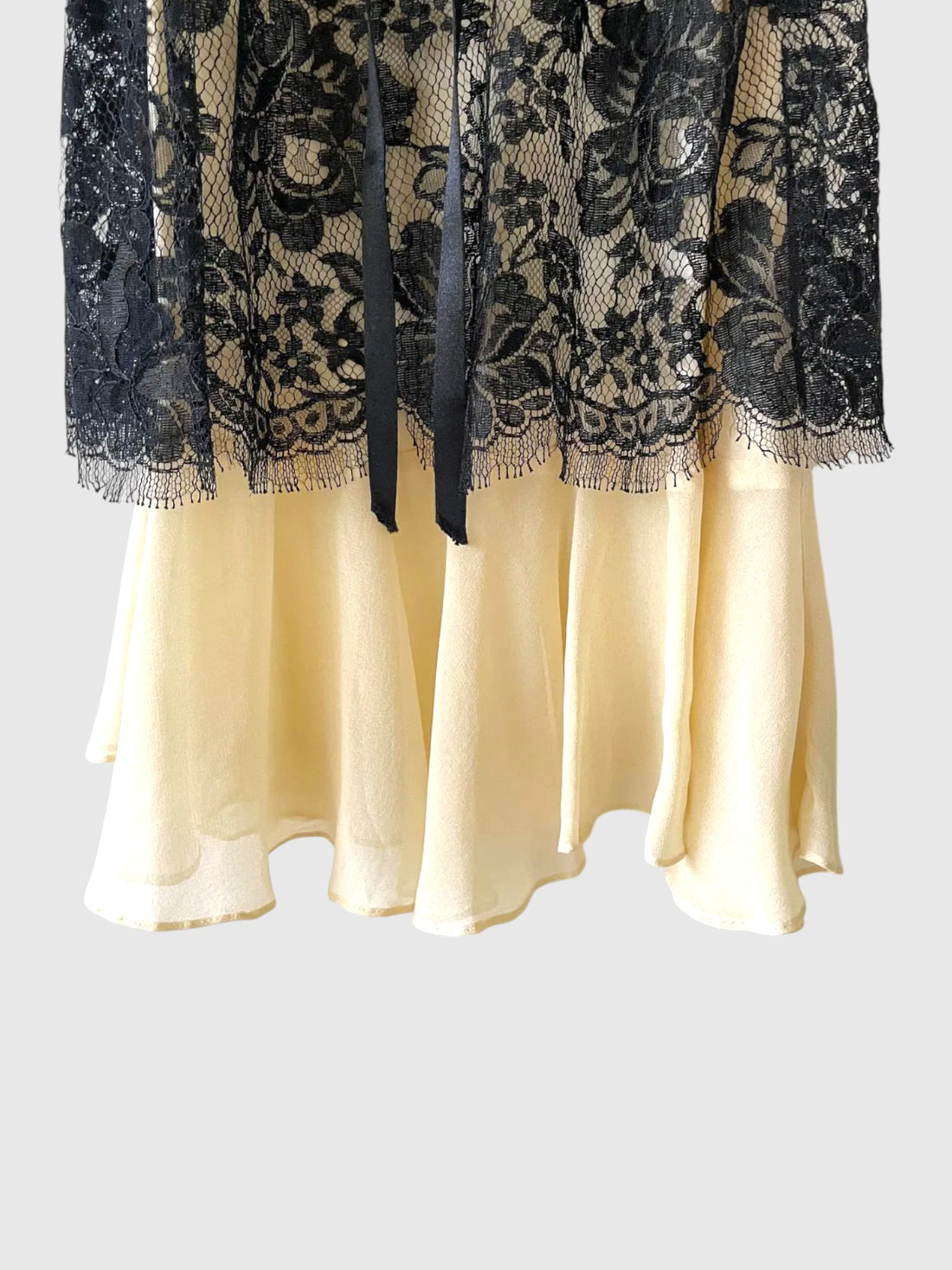Collette Dinnigan dress French lace and silk lining detail