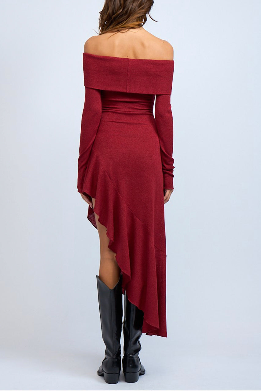 With Love Off The Shoulder Knit Sweater Dress – Resurrection
