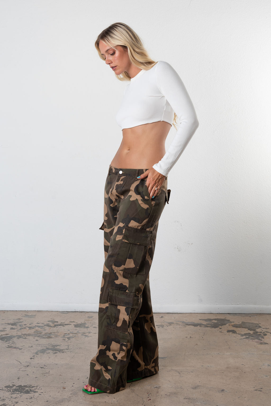 Venice Cargo Pant In Camouflage