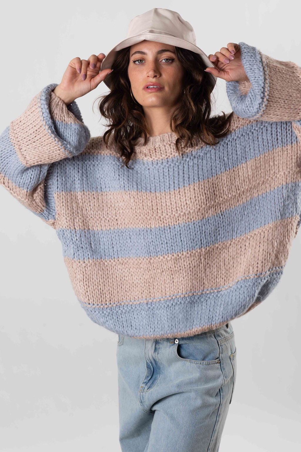 Sweet Dreams Oversized Striped Sweater