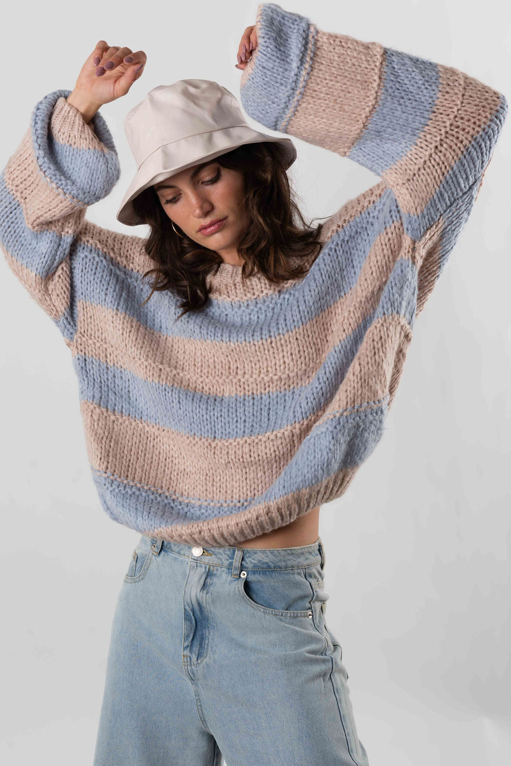 Sweet Dreams Oversized Striped Sweater
