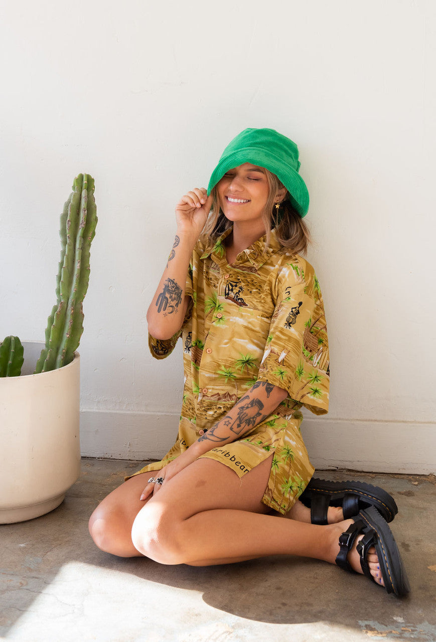 oversized hawaiian shirt dress Personalized Floral Hawaiian V-neck Oversized Dress