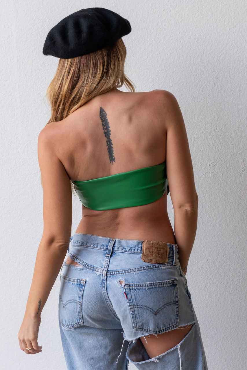 Take Me Home Bow Top In Green