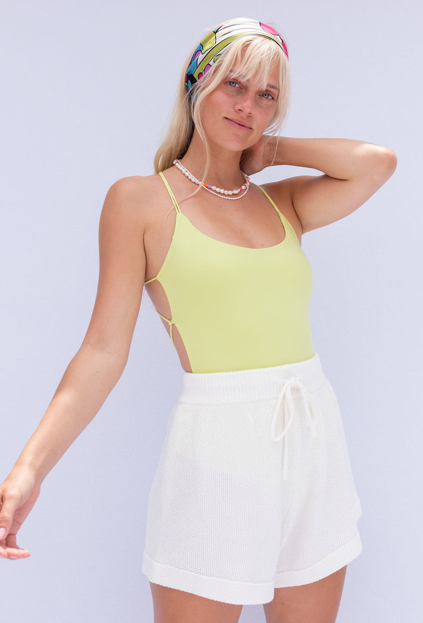 St Barts Bodysuit In Lime Green