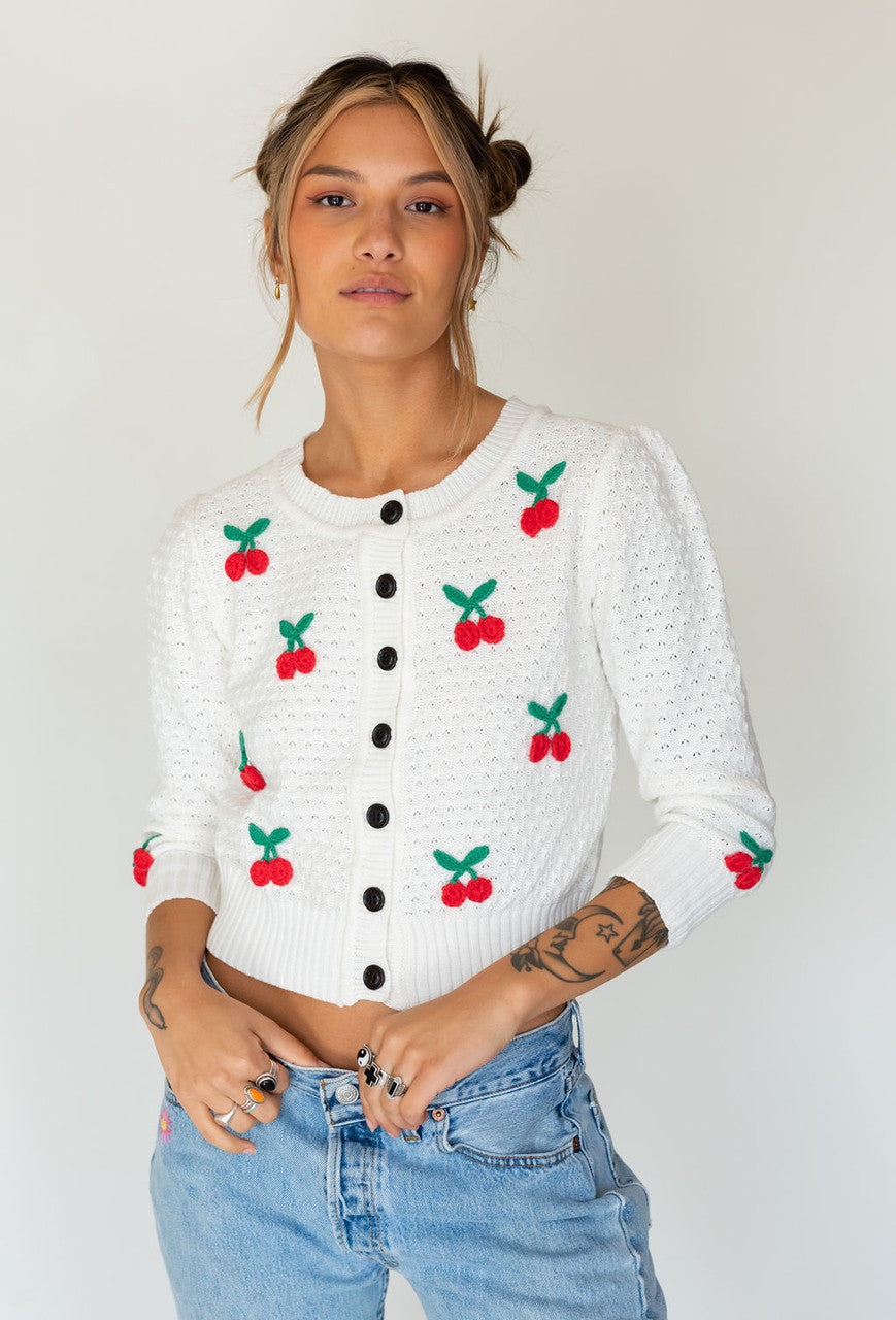 Sweet Cherry Pie Cardigan Sweater