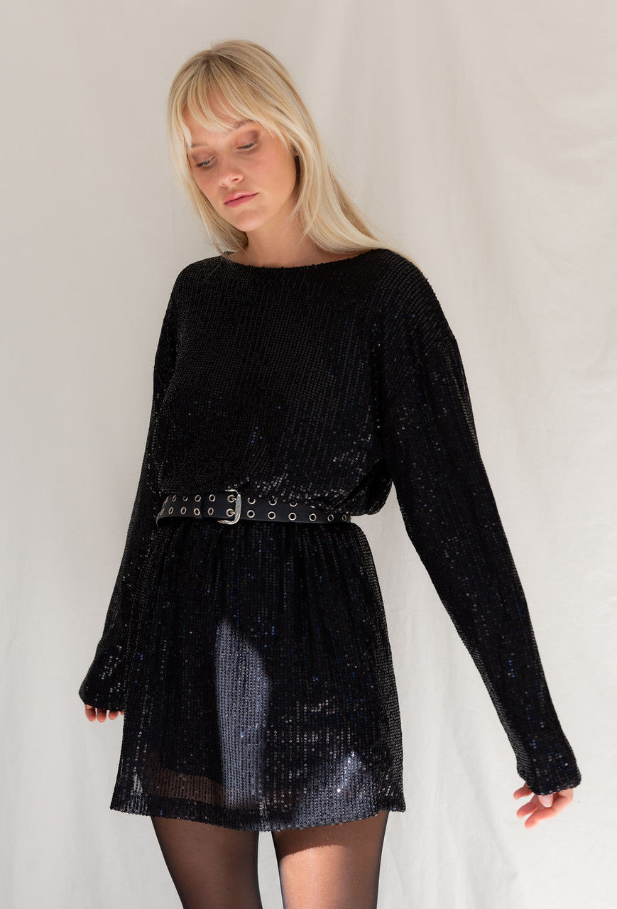 Motel toggled sequin dress