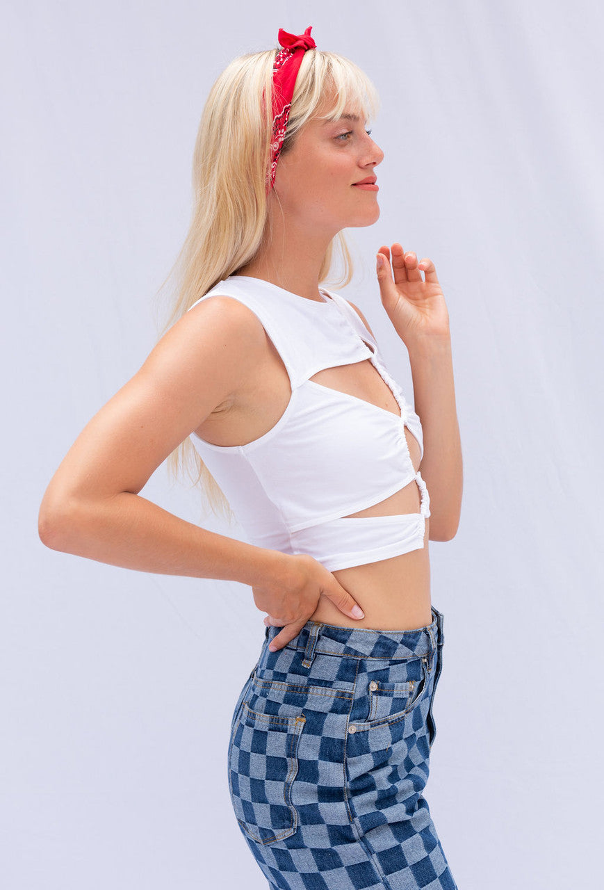 Cut For This Crop Top In White