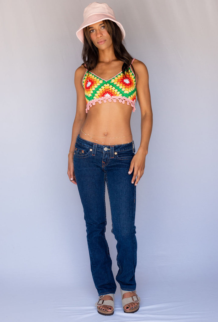 Vintage x Resurrection True Religion Low Rise Jeans In Dark Wash