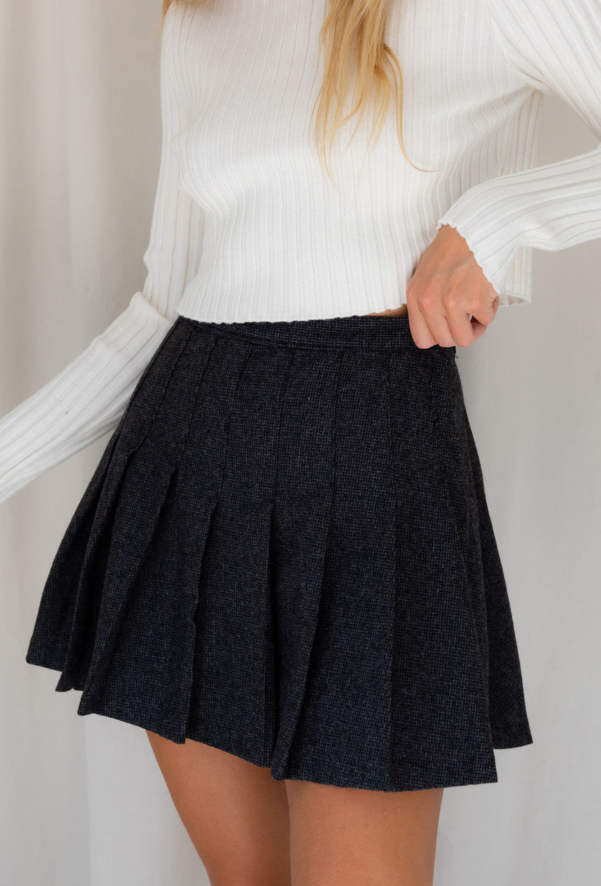 Paris In A Day Pleated Mini Skirt