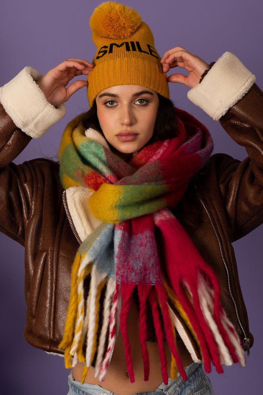 Amsterdam Wrap Scarf In Vibrant Multi